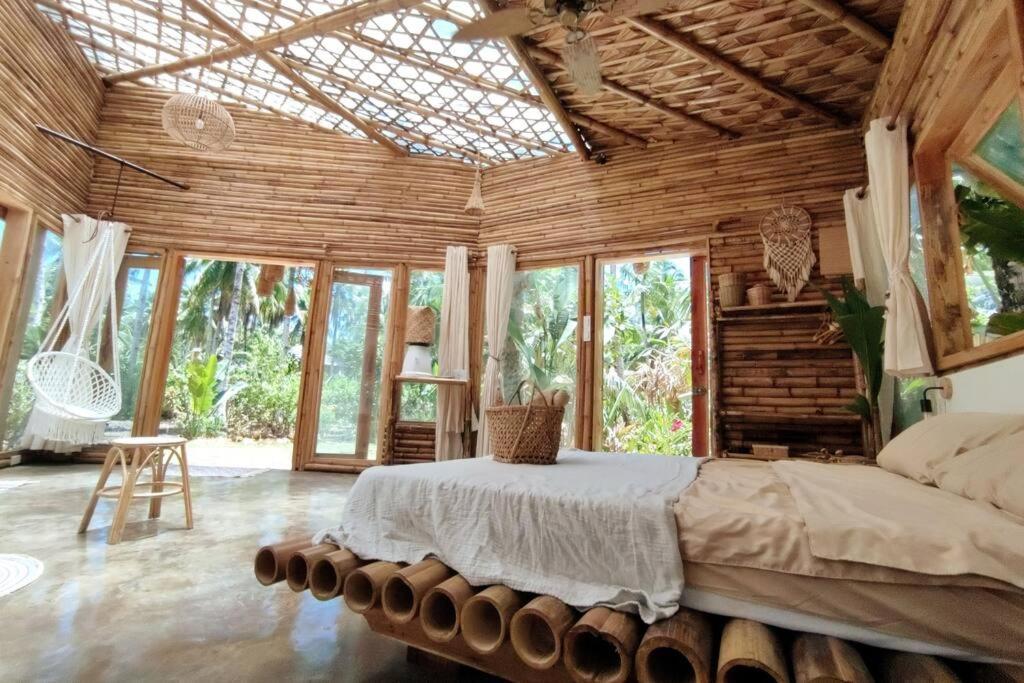The Bamboo Houses - Tropical Garden & Empty Beach General Luna  Ngoại thất bức ảnh