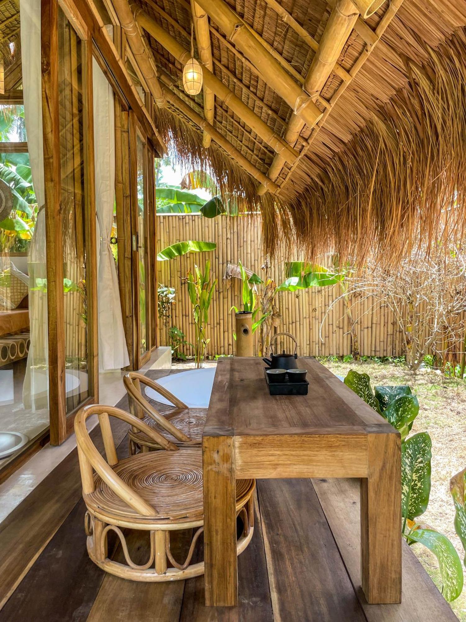 The Bamboo Houses - Tropical Garden & Empty Beach General Luna  Ngoại thất bức ảnh