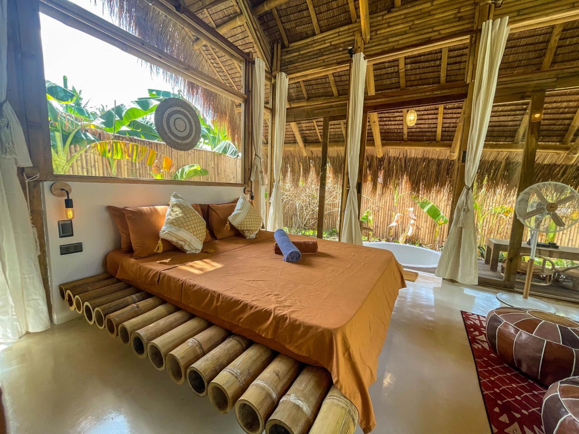 The Bamboo Houses - Tropical Garden & Empty Beach General Luna  Ngoại thất bức ảnh