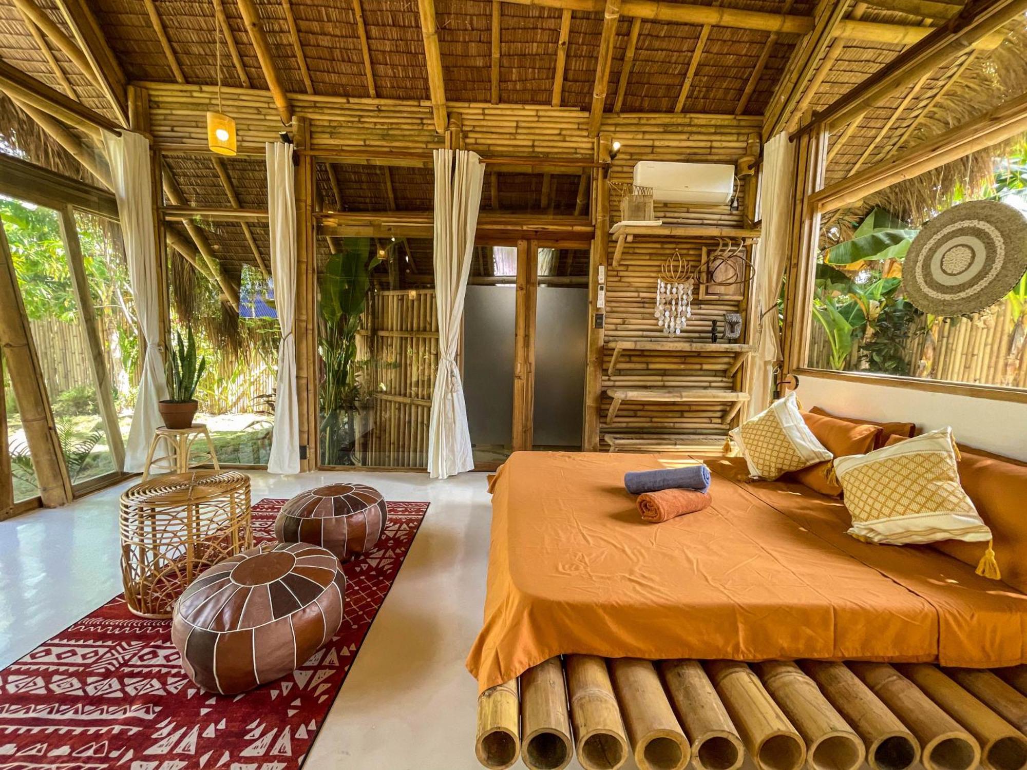 The Bamboo Houses - Tropical Garden & Empty Beach General Luna  Ngoại thất bức ảnh