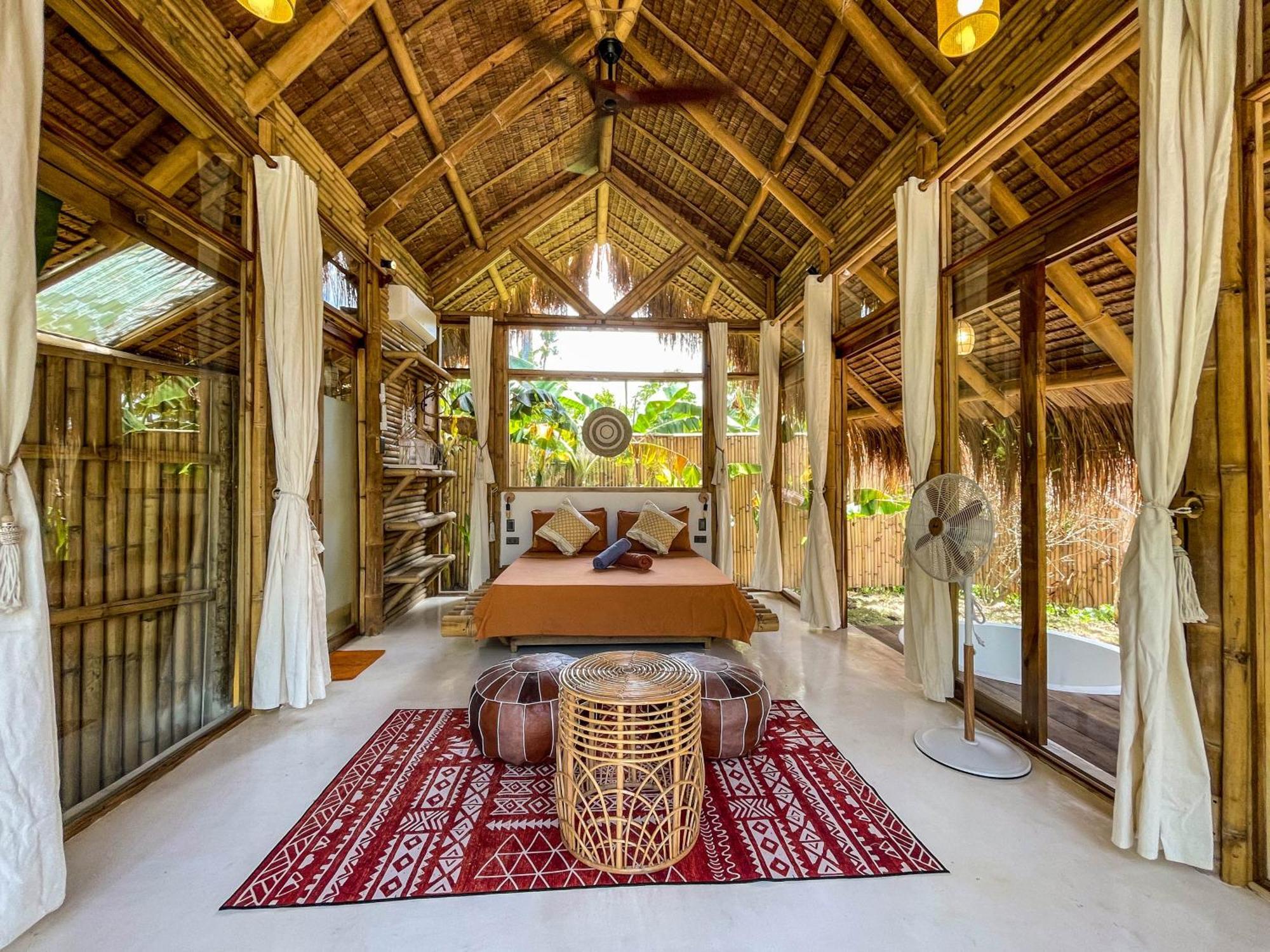 The Bamboo Houses - Tropical Garden & Empty Beach General Luna  Ngoại thất bức ảnh