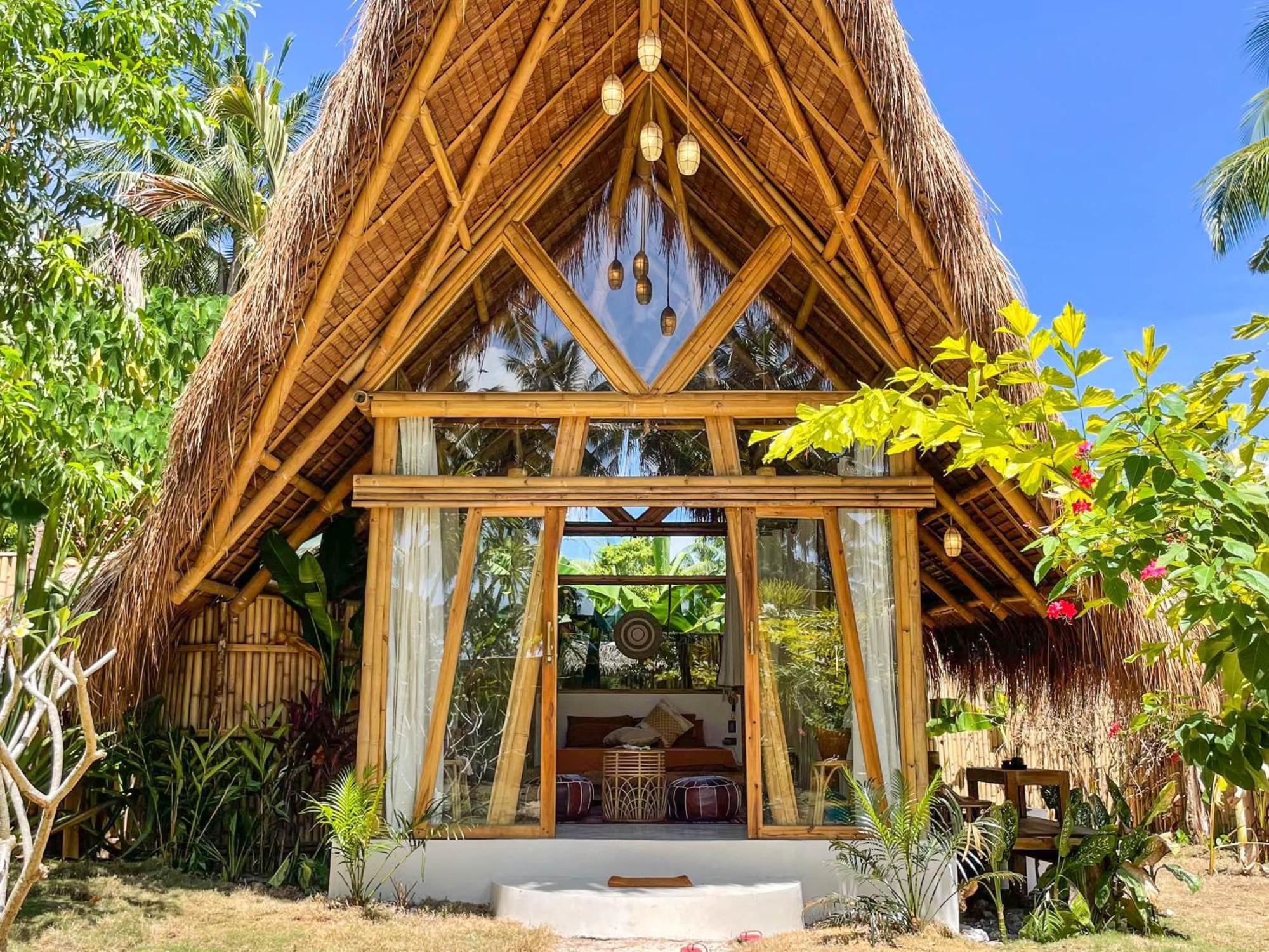 The Bamboo Houses - Tropical Garden & Empty Beach General Luna  Ngoại thất bức ảnh